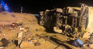 واژگونی اتوبوس